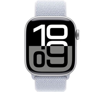 Apple Watch Series 10 GPS 42mm Silver Aluminium with Blue Cloud Sport Loop – Very Good